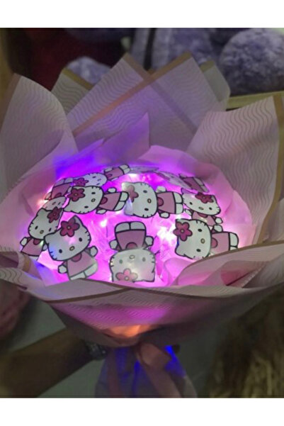 Acilbirbuket Hello kitty buketi led ışıklı