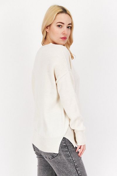 NA-KD Women V Neck Knitted Sweaters, White