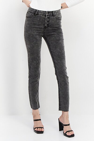 Don't Call Me Jennyfer Women Skinny Fit Dark Wash Stretchable Denim, Grey