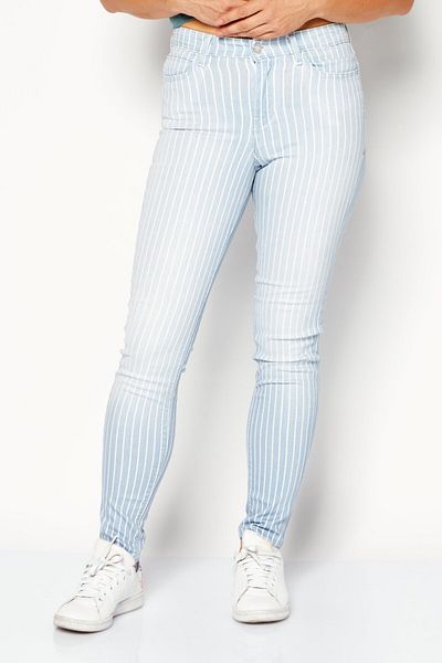 Guess Women Skinny Fit Stripe Jeans, Blue