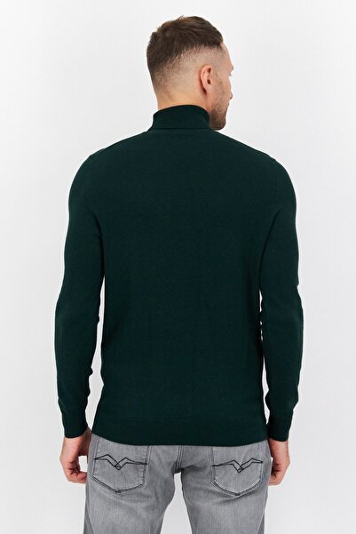 Lyle & Scott Men Turtle Neck Embroidered Logo Sweater, Dark Green