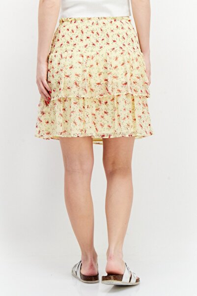 Miss Selfridge Women Floral Print Chiffon Mini Skirt, Multicolor