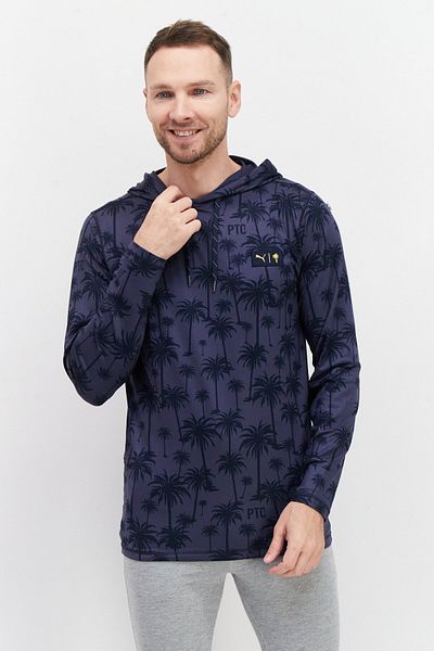 Puma Men Sportswear Fit Long Sleeve Training Hoodie Sweatshirt, Blue
