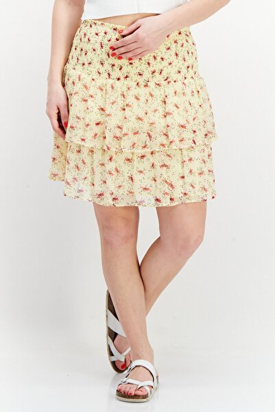 Miss Selfridge Women Floral Print Chiffon Mini Skirt, Multicolor