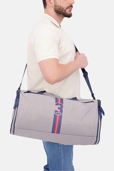 La Martina Men Brand Logo Travel Bag 53 L x 28 H x 28 W cm, Grey Combo