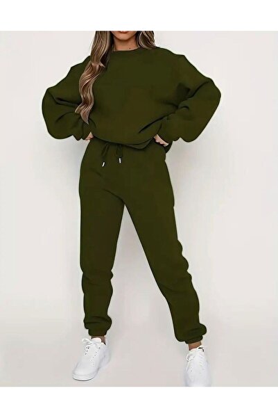 FİTGO Жіночі бавовняні штани з гумовою стрічкою на штанинах