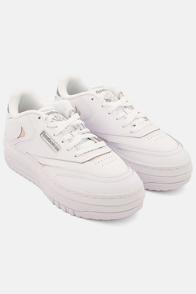 Reebok Women Club C Extra Lace Up Tennis Shoe, White