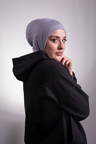 HÜRREM BONE رمادي غامق عملي جاهز متشابك بونيه قماش فيسكوز حجاب رياضي 2106_23