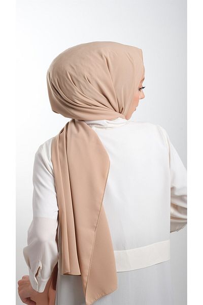 HÜRREM BONE Γάλα Καφέ Απλό Κλασικό Σάλι Medina Silk Απλό 202103 _26