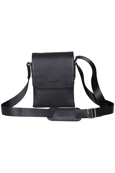 GUARD Black Genuine Leather Multi-Compartment Shoulder Bag - Grd2412Wt1694