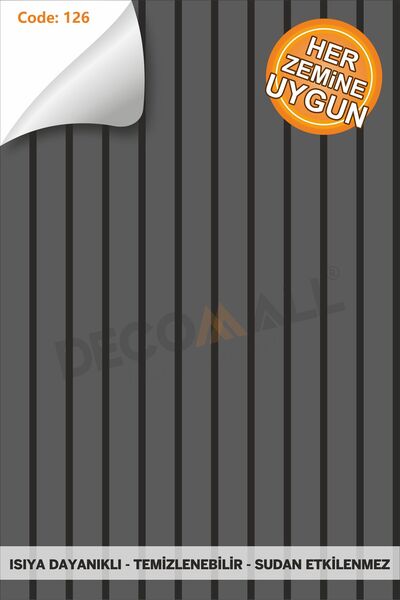 DECOMALL Code126 KENDİNDEN YAPIŞKANLI DUVAR KAPLAMA AHŞAP ÇİTA GÖRÜNÜMLÜ FOLYO İSKANDİNAV PANEL (100X300cm)