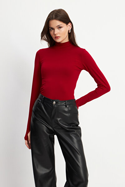 Bipantolon Γυναικείο ολόσωμο μπορντώ με λεπτομέρειες