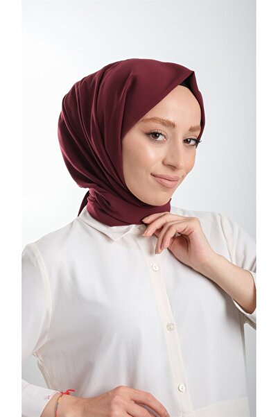 HÜRREM BONE Bordo Medina Silk School Shawl Plain Classic 202103_16