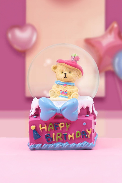Trendmiya Ayıcıklı Happy Birthday Kar Küre