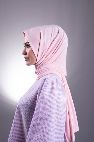 HÜRREM BONE Powder Plain Classic Shawl Viscose Fabric Lycra Combed Cotton 202101_06