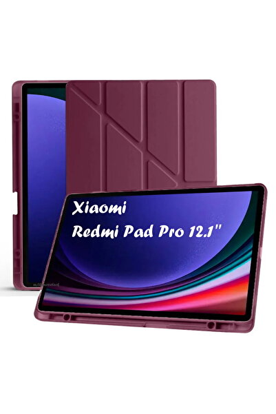 m.tk moveteck Xiaomi Poco Pad 12.1 Tablet Kılıfı Kalem Bölmeli Standlı Akıllı...