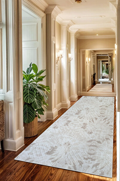 ALgorand Home Πλένεται στο πλυντήριο αντιολισθητική βάση ανθεκτική στους λεκέδες μοντέρνα κοπή Mastel Beige