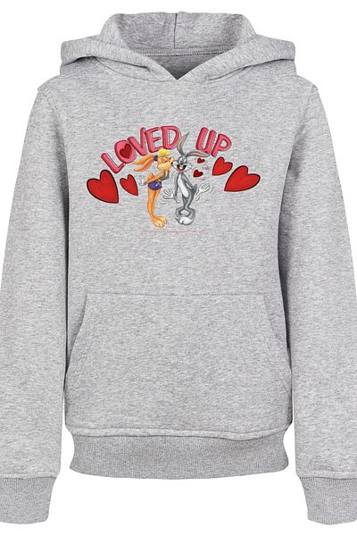 F4NT4STIC Kinder Looney Tunes Bugs Bunny And Lola Valentine's Day Loved Up with Basic Kids Hoody