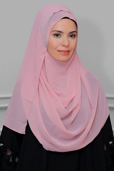 HÜRREM BONE Πούδρα Practical Ready-Made Μαλαισιανό σάλι σιφόν με πέτρες 1850_06