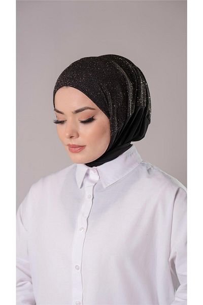 HÜRREM BONE Χρυσό Πρακτικό έτοιμο κουμπωτό μαντήλι Hijab Αμμώδες ύφασμα με κουμπώματα στην πλάτη 2206_102