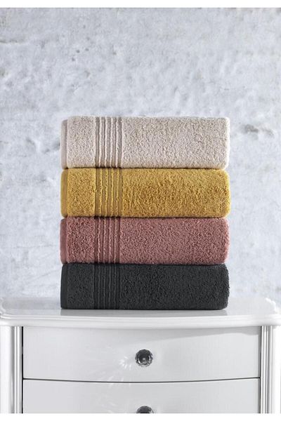 Cotton Box 4760-cb Set de prosoape Plump 4 bucăți plasă V-2 (BEJ-G.DRY-MUSTARD-ANTHRACITE)