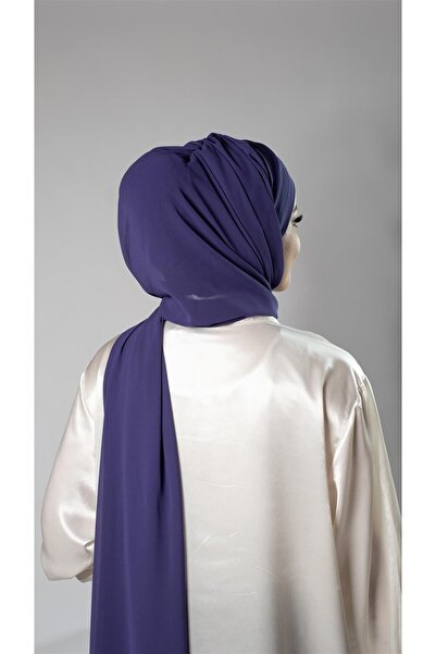 HÜRREM BONE Mor Pratik Hazır Geçmeli Bone Şal Şifon Kendinden Boneli Tek Bantlı 1453_22