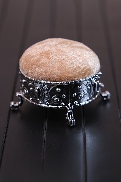 HÜRREM BONE Eșarfă bej șal ac de croșetat catifea argintiu picioare 5004_12