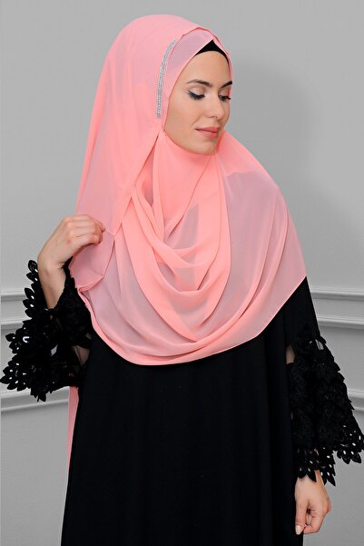 HÜRREM BONE شال بيبي فم عملي جاهز متشابك ماليزي شيفون حجري 1850_35