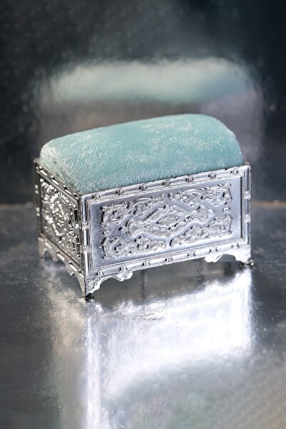 HÜRREM BONE وشاح أزرق للأطفال شال إبرة مخملية فضية 5006_11