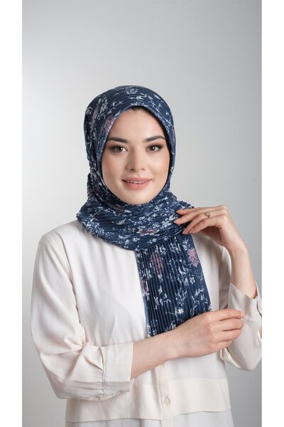 HÜRREM BONE Πρακτικό έτοιμο ντύσιμο μαντήλι χιτζάμπ σε μπλε ναυτικό χρώμα - Κ...