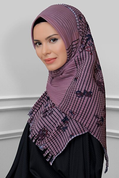 HÜRREM BONE Gül K. وشاح حجاب عملي متداخل جاهز مصنوع من الألياف الأساسية مطوي ...