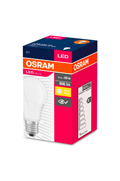 Osram Led Ampul Value 8,5w 2700k Sarı Işık 806lm E27 10'lu Paket
