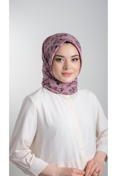 HÜRREM BONE Dusty Rose Eșarfă practic gata de fabricație Hijab interconectat ...