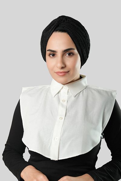 HÜRREM BONE Cream Shirt Collar Neck Collar Terikoton Plain 1015_40