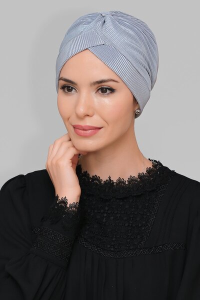 HÜRREMBONE SARAYDAN GELEN GÜZELLİK غطاء حجاب متشابك عملي رمادي اللون فوكورو م...