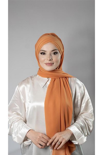HÜRREM BONE Gold Practical Ready Interlocking Bone Shawl Chiffon Fabric Self-bonded Three-Striped 1451_03