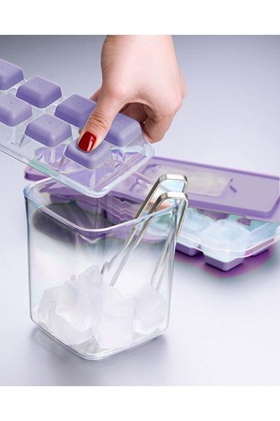 Gondol Thumb Non-Stick Lid Ice Box – Green / Purple / Pink (Color According to Stock)