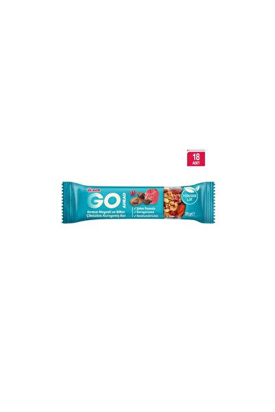 Ülker Go Ahead Kırmızı Meyveli Kuruyemiş Bar X18 Adet 35 gr