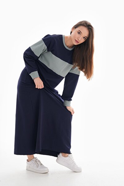 WestBound Rib Detailed Color-Blocking Women's Sports Dress - Mint