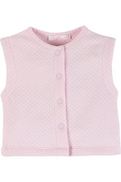 İdilbaby&Mamino İdilbaby&Mamino Baby Girl Pink Quilted 100% Cotton Combed Cotton Vest