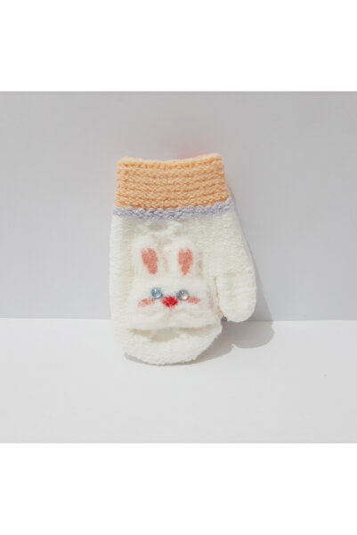 renkli çiçekler Дитячі рукавички 1-3 роки Рукавички для дівчаток з малюнком, в'язані