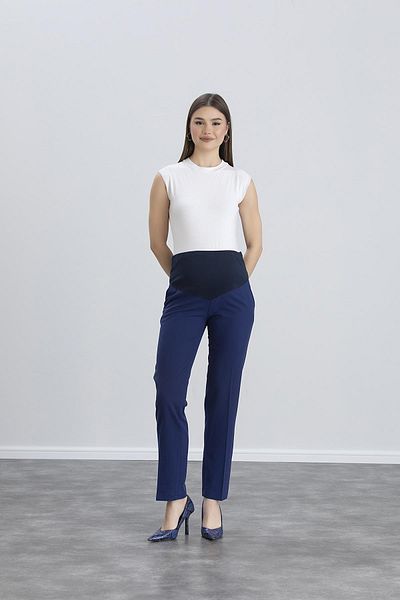 Işşıl 4349-Maternity Clothing Pipe Leg Classic Fabric Trousers