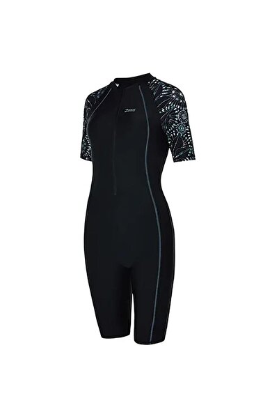 Zoggs Stellar Kneesuit Sleeve Print Kadın Mayosu