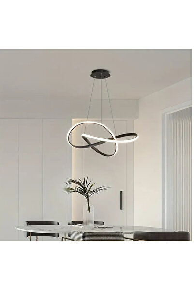 Lambadar Sonsuzluk Model Tekli Sarkıt Led Beyaz Işık UltraPower Led Avize Salon Mutfak Oda Hol Ledli Avize