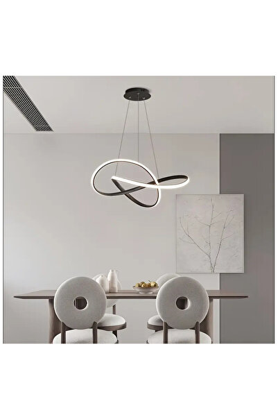 Lambadar Sonsuzluk Model Tekli Sarkıt Led Beyaz Işık UltraPower Led Avize Salon Mutfak Oda Hol Ledli Avize