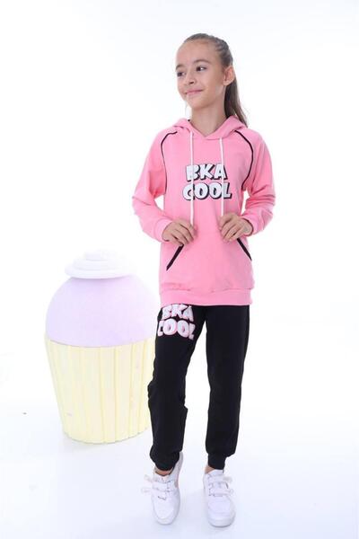 RAPAPA Set de trening pentru fete cu glugă din 2 fire - 1412ROZ