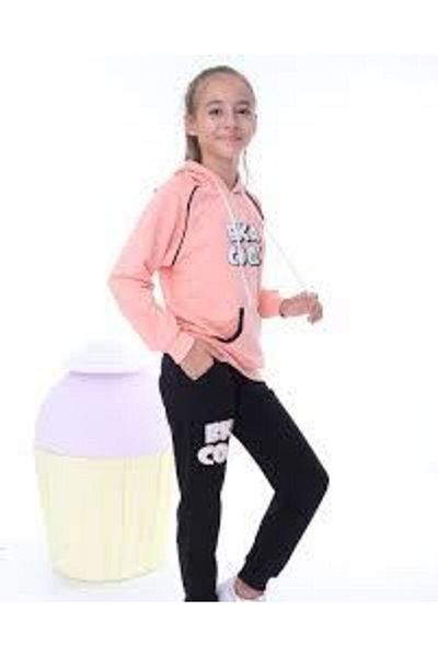 RAPAPA Girl's Hooded 2-Thread Tracksuit Set Bottom Top Suit 1412so