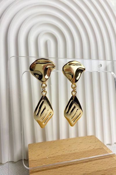 DEMOKAN Women's Earrings Line Pattern Dangle Geometric Shape Earrings