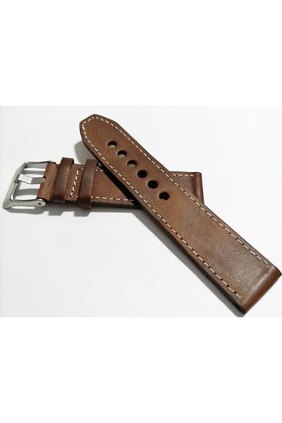 FADO & Fossil Compatible & Every Watch Compatible Grayzi Leather Watch Band 22 mm (68) Coffee
