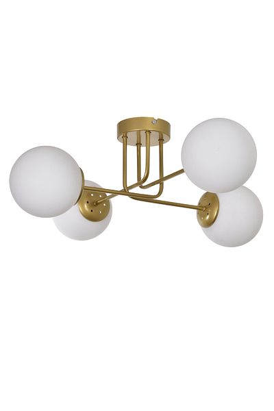 Modavize Sapphire Modern Design Living Room Bedroom Kitchen Antique Color White Glass 4-Piece Chandelier